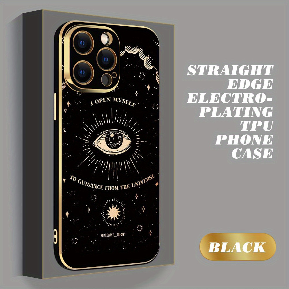 

Eye Print All-inclusive Electroplated Mobile Phone Case Suitable For 15 14 13 12 11 Xs Xr X 7 8 Plus Pro Max Mini