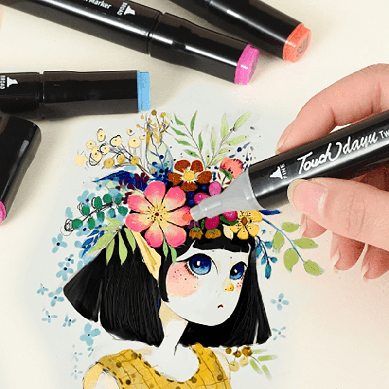 24 Dual Tip Brush Marker Pens For Coloring Perfect For Kids - Temu