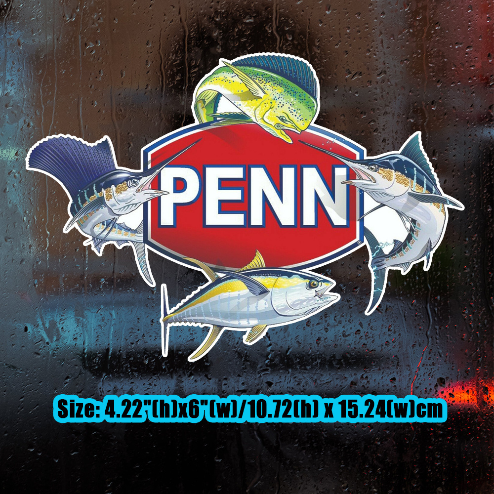 PENN FISHING STICKER OCEAN MIX DECAL LABEL DECAL LURE REEL TACKLE BOX USA