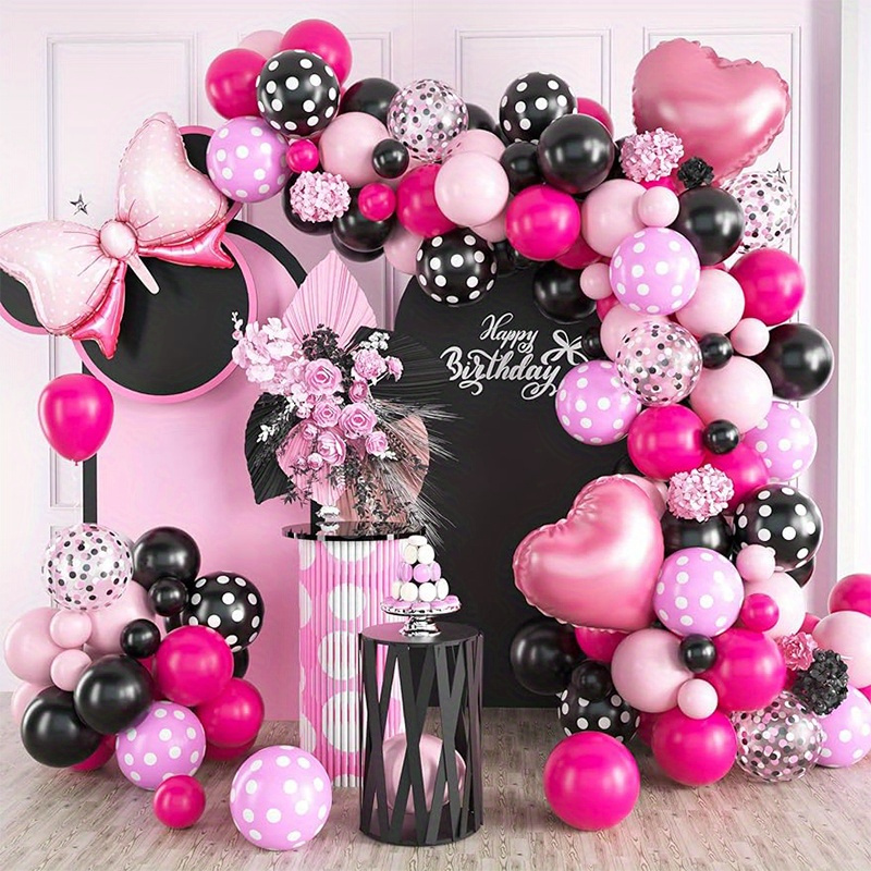 Kit De Arco Guirnalda 117 Globos Minnie Mouse Decoracion Para