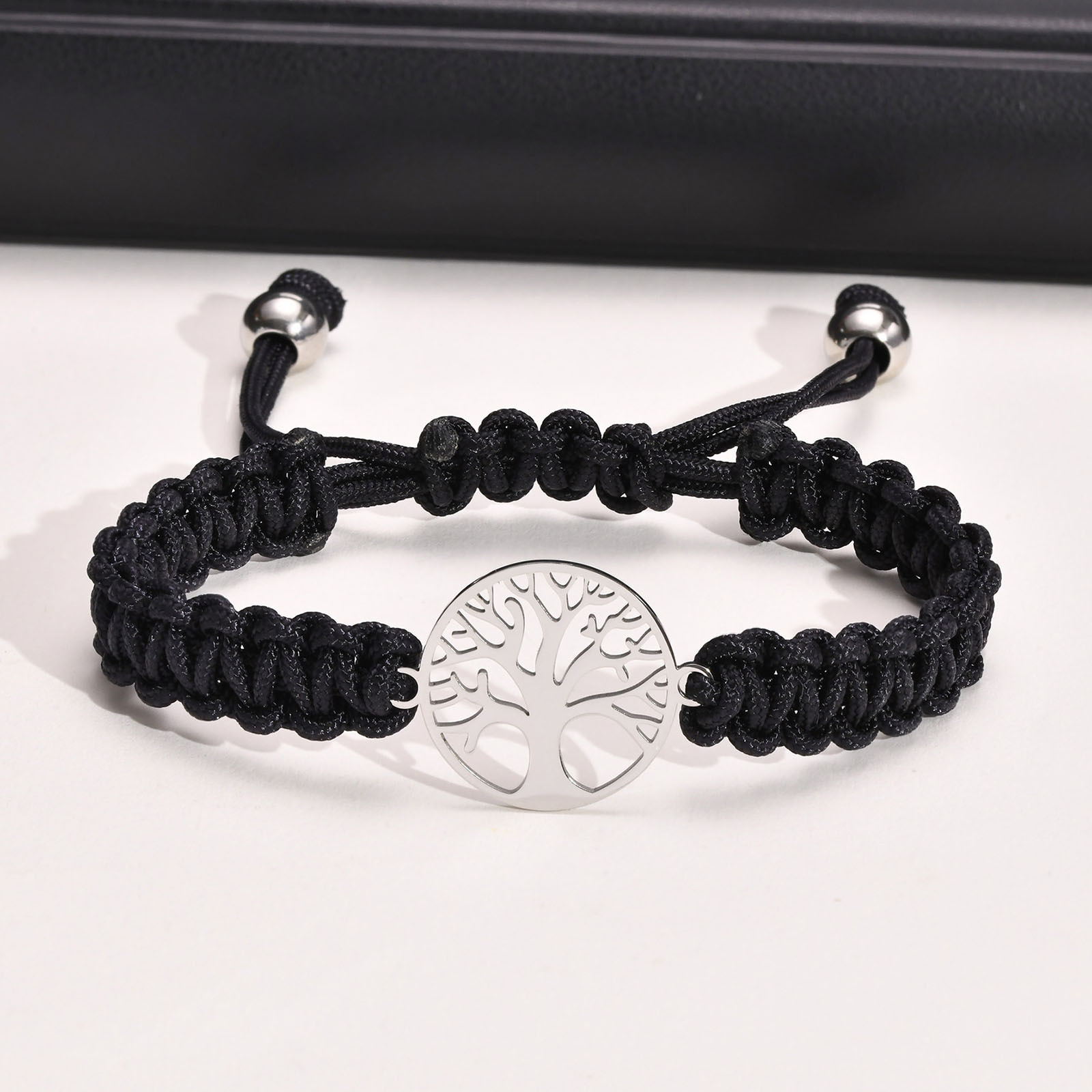 

1pc Simple Life Tree Braided Bracelet, Hip Hop Fashion Jewelry Family Friend Gift For Men