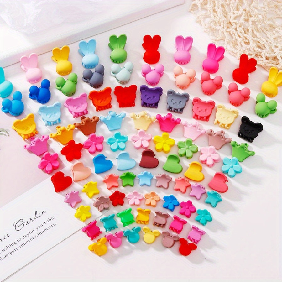 

50pcs Colorful Hair Grab Clips Mini Hair Clips Lovely Hair Accessories For Women And Daily Uses