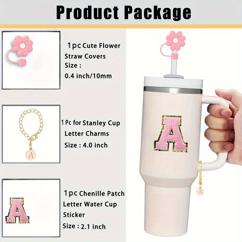 Stanley Cup Accessories Including 1 Straw 1 Initial - Temu