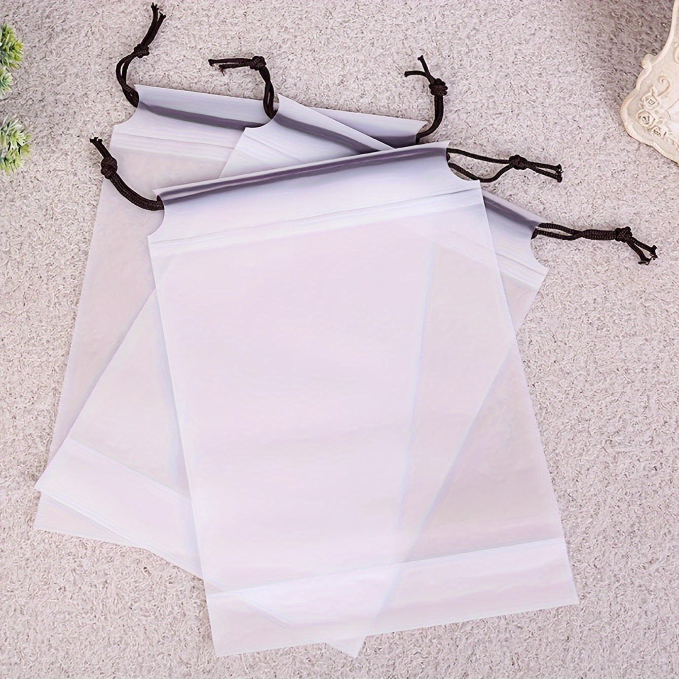 5 Pcs Travel Shoes Storage Pouches, Lightweight Drawstring Bags, Dustproof Foldable Bags