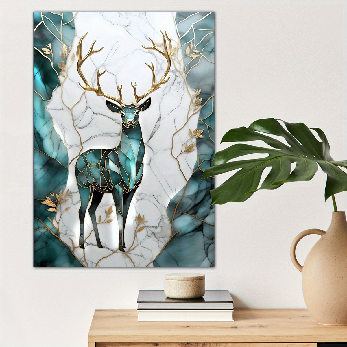 

1pc Deer Canvas Wall Art For Home Decor, Abstract Poster Wall Decor High Quality Canvas Prints For Living Room Bedroom Kitchen Office Cafe Decor, Perfect Gift And Decoration