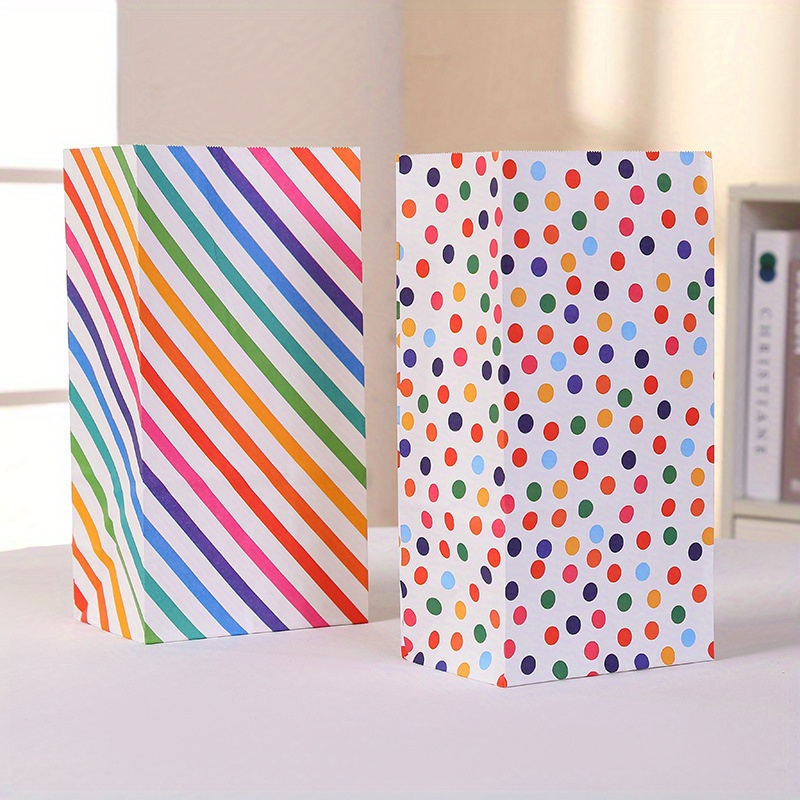 candy bags rainbow polka flat mouth packaging - Temu Canada