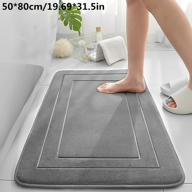 TIBÂ® Soft Microfiber Anti-Skid Bath Mat (Pack of 2, 40X60cm