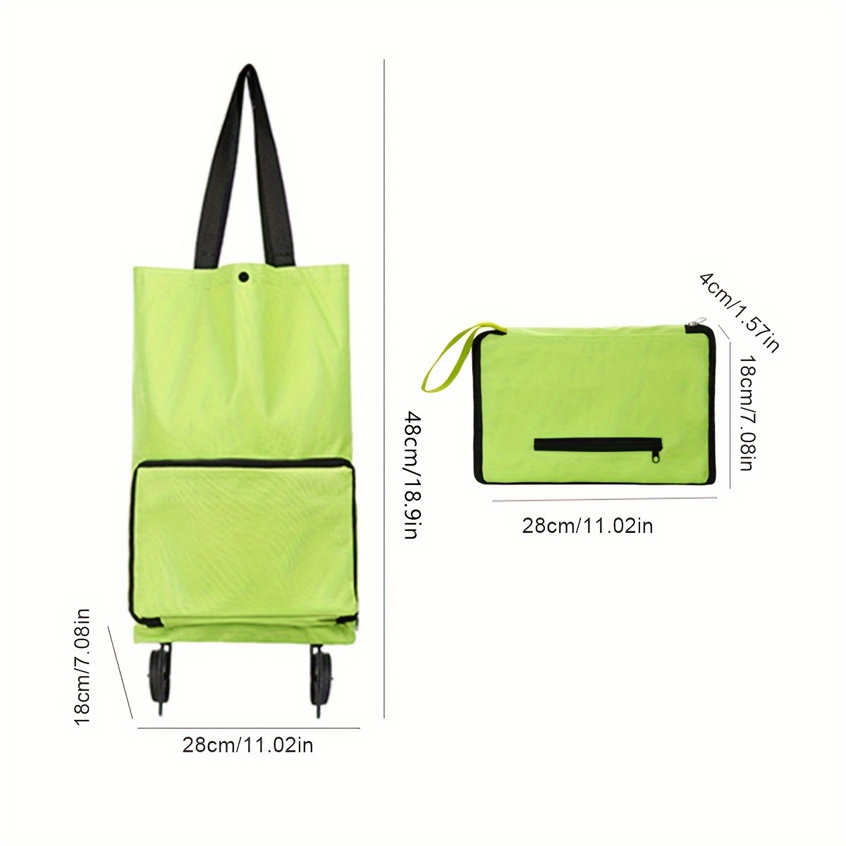 Portable Shopping Bag Wheels Foldable Shopping Cart In - Temu