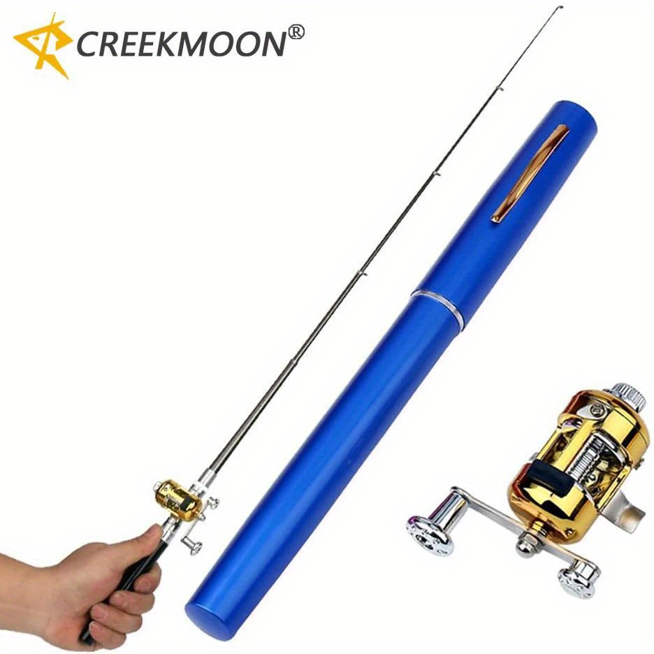 Pocket Size Fishing Rod Pen Style Fishing Rod Reel Combo - Temu United  Kingdom