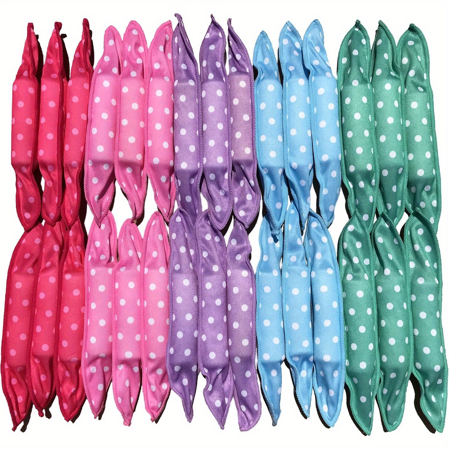 

10pcs/set Polka Dot Hair Rollers, Sponge Hair Rollers, Sleep Overnight, Diy Heatless Flexible Hair Styling Tools