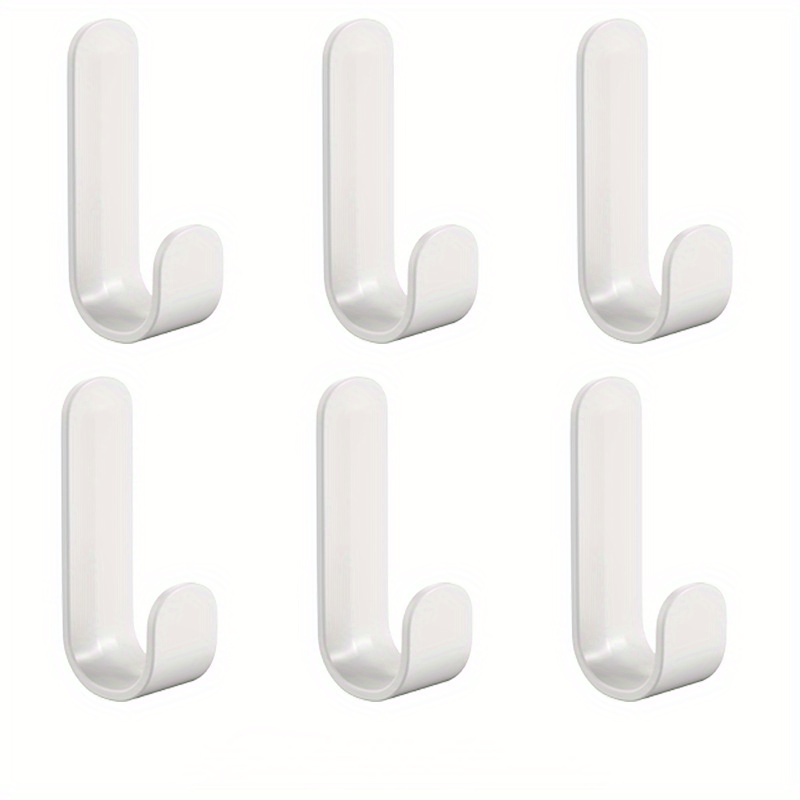 

6pcs Multi-purpose Wall Hooks, Perfect For Organizing Keys, Clothes, Towels, Adhesive Utility Wall Hooks, Self Adhesive Wall Hooks For Coat