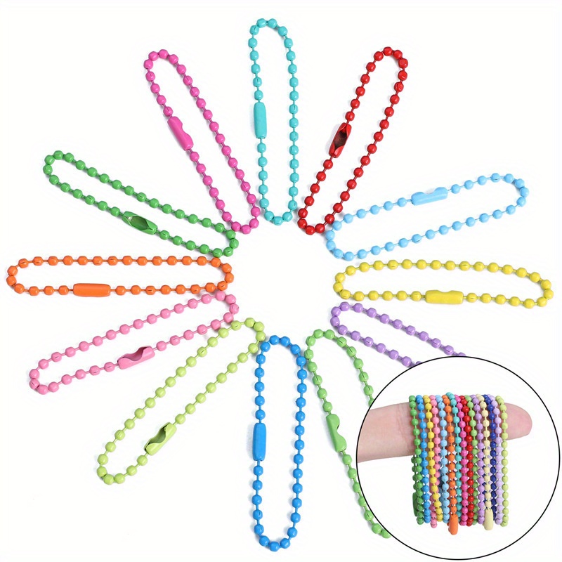 

100pcs Colorful Bead Extension Chain For Diy Jewelry Making Accessories