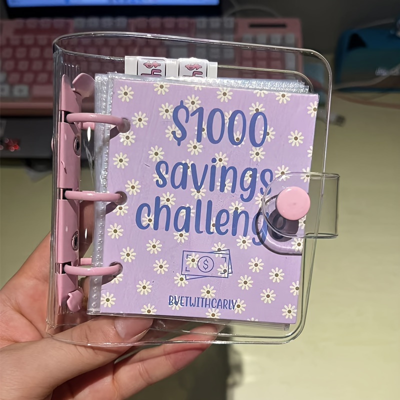 1000 Savings Challenge Binder Mini Money Saving Binder - Temu