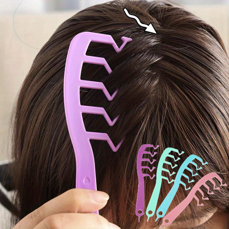 

1pc/3pcs Z-shaped Hair Seam Comb Fluffy Hair Styling Comb Wide Tooth Hairdressing Comb For All Hair Types