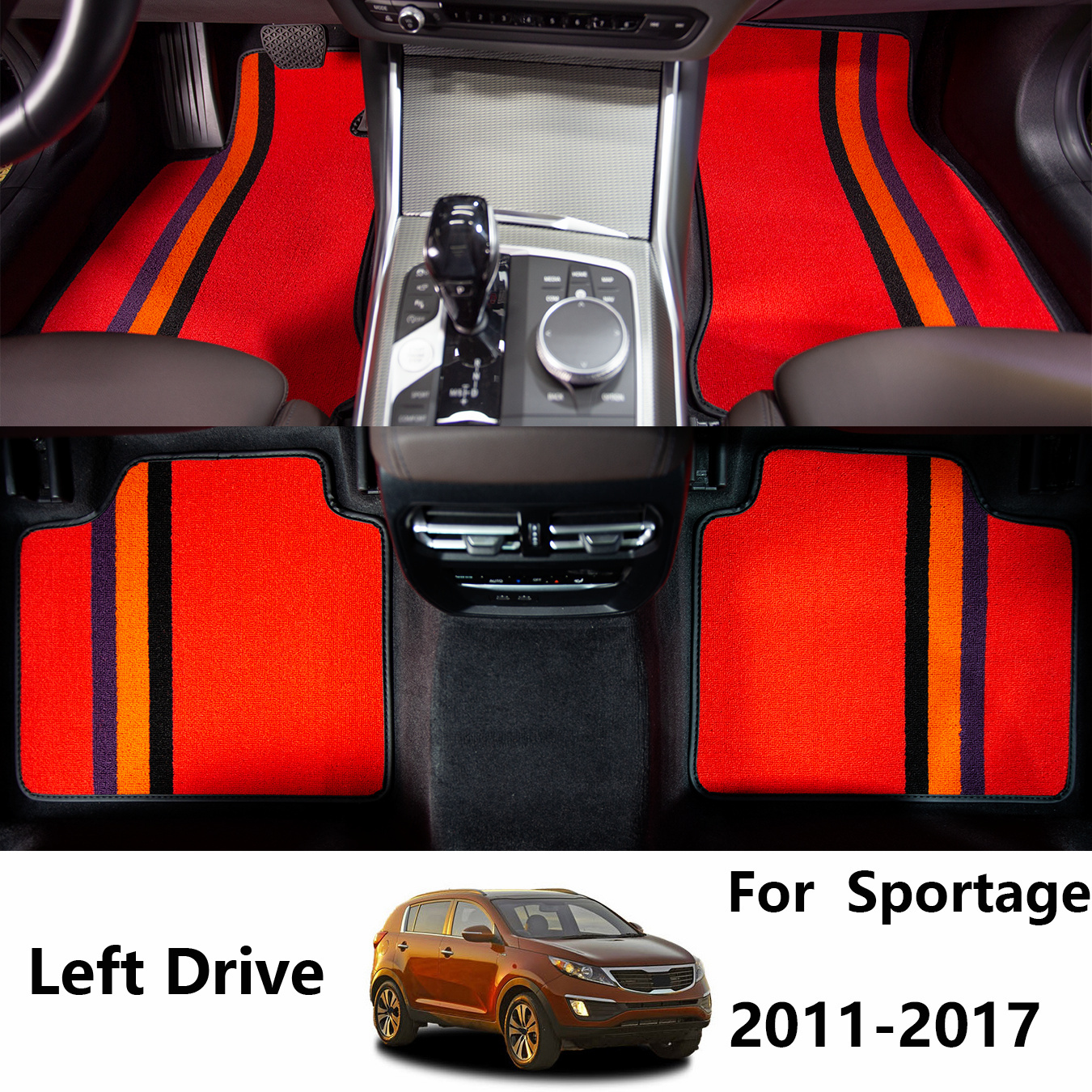 Mossa - TPE Fußmatten Auto kompatibel mit Kia Sportage V NQ5 HEV Hybrid SUV  (01.2022- ) - schwarz Automatten Autoteppiche - G : : Auto &  Motorrad