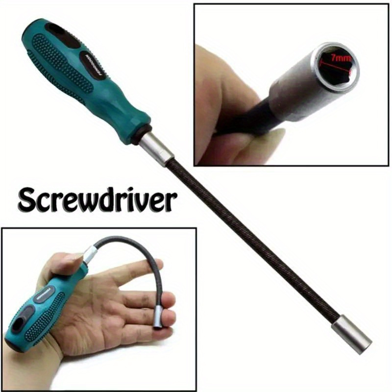 

1pc Special Socket Screwdriver Flexible Hex Flex Manual Socket Screw Driver Hand Tool 7mm/0.28inch