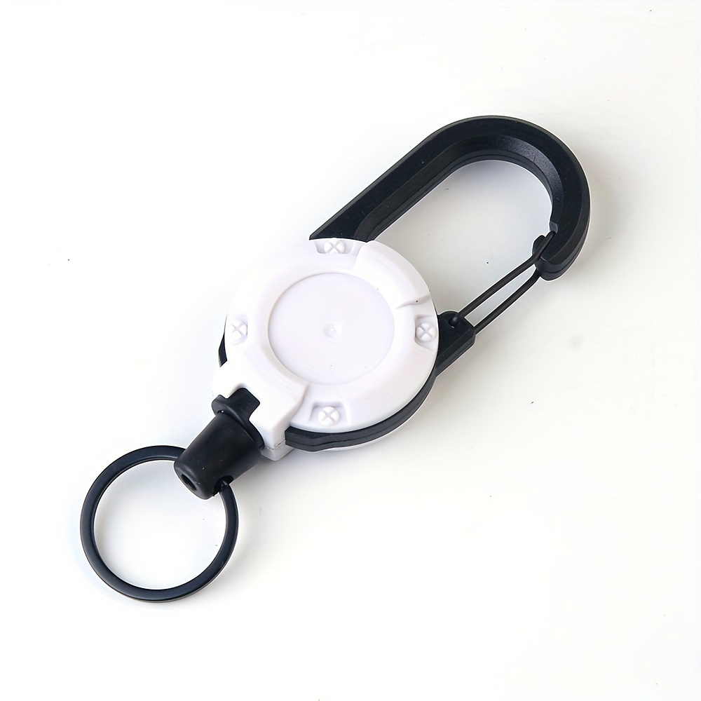 1pc Retractable Buckle Badge Holder Keep Your Keys Secure With A Metal  Badge Reel Carabiner Anti Lost Key Chain - Sports & Outdoors - Temu