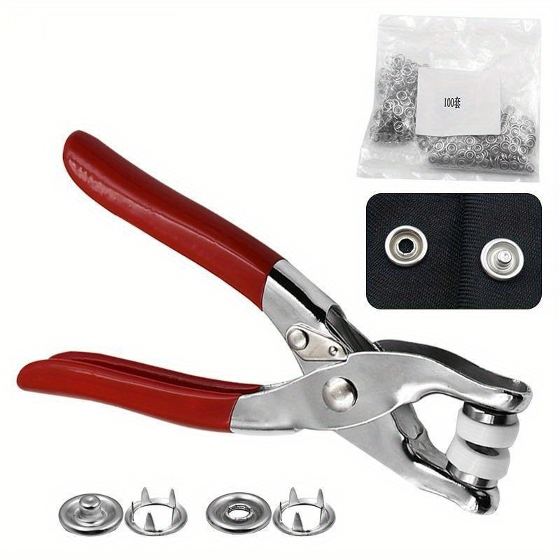 Metal Snaps Buttons With Thickened Snap Fastener Pliers - Temu