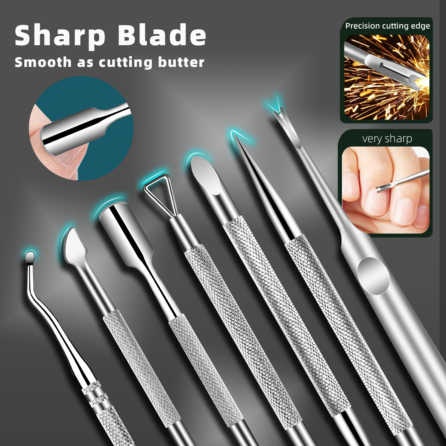 

Ingrown Toenail Tool, Stainless Steel Ingrown Toenail Tool Kit, Pedicure Tool, Cuticle Push Hand, Cuticle Trimmer, Ingrown Toenail Lift, Portable Nail Cleaning Tool Supplies