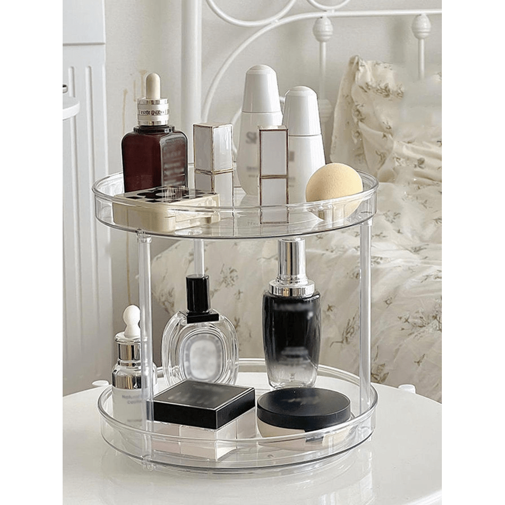 Multi layer Cosmetics Storage Rack 360° Rotating Clear - Temu