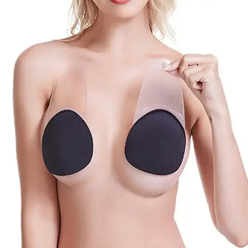 Women Silicone Bra Stickers Thin Breathable Breast Sticker - Temu
