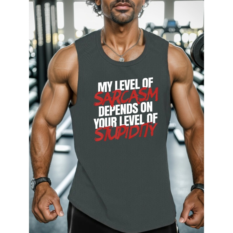 

Men's A Shirts, Casual Breathable Comfy Sleeveless Tank Tops, Quick Drying Sports Vest, Men's Summer Clothes Outfits
