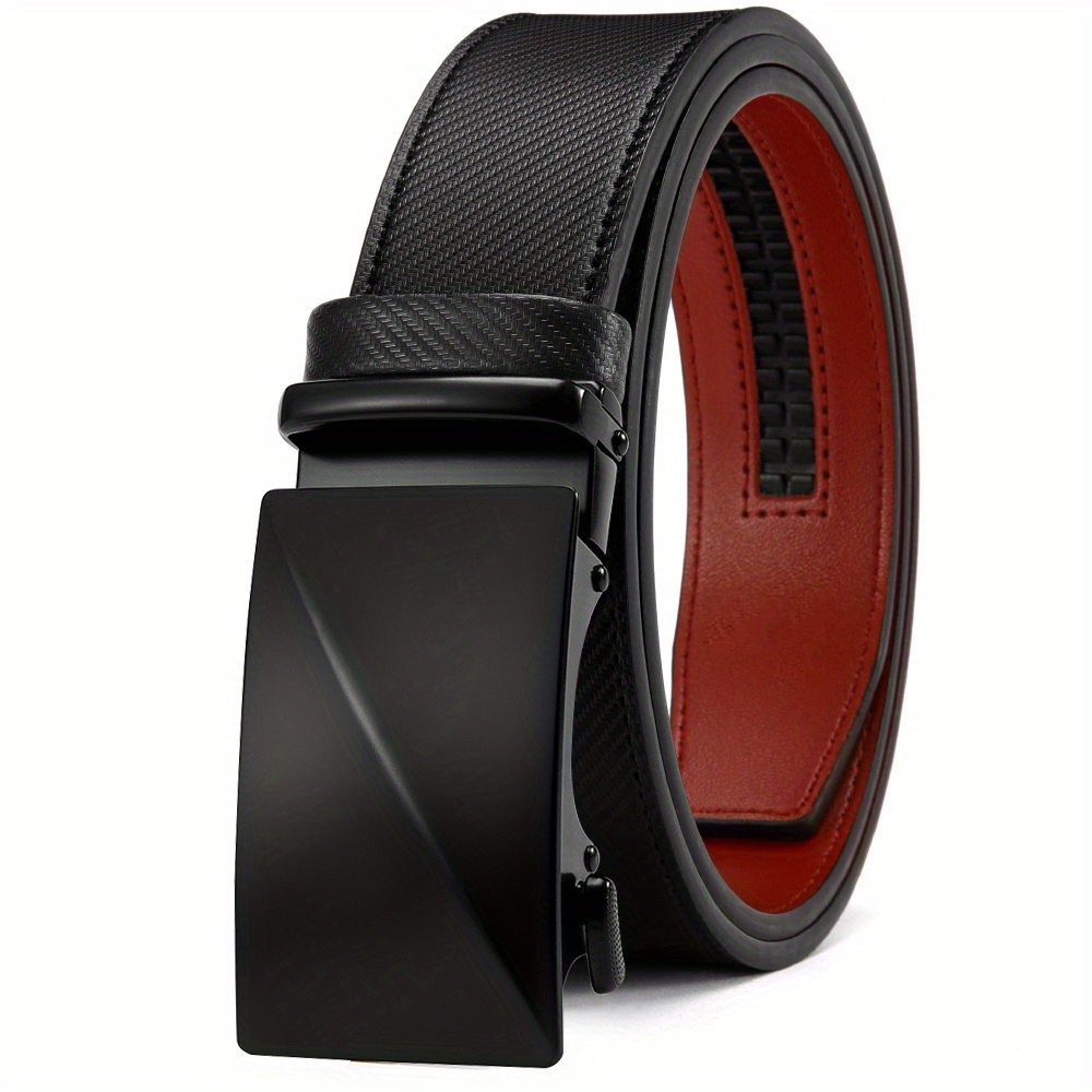 MAYTEN. Men's Automatic Buckle Belt Adjustable Belt Metal Buckle Casual  Versatile Fashion Business (Random Buckle) LB-02