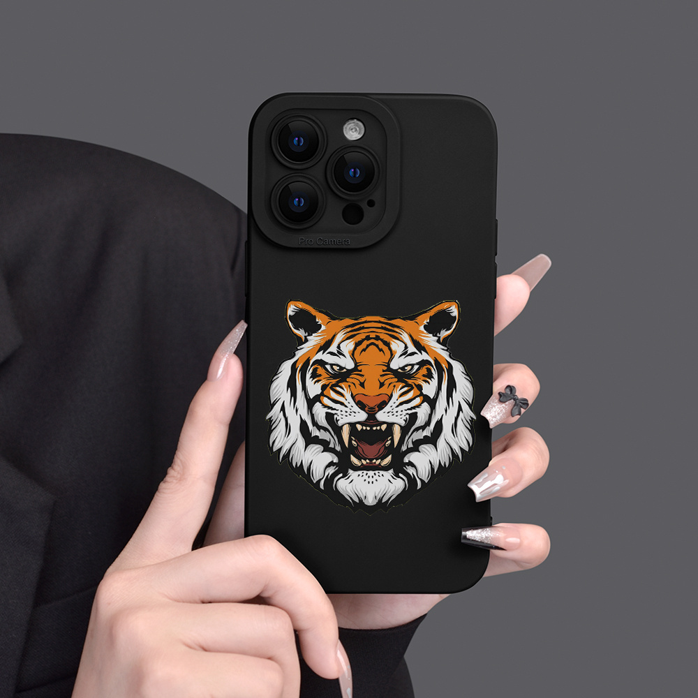 

Tigers Pattern Mobile Phone Case Full-body Protection Shockproof Anti-fall Tpu Soft Rubber Case Color: Transparent White Black For Men Women For Iphone 15 14 13 12 11 Xs Xr X 7 8 Mini Plus Pro Max Se