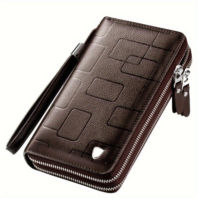 

1pc Genuine Leather Credit Card Holder, Top Layer Cowhide Large Capacity Long Wallet