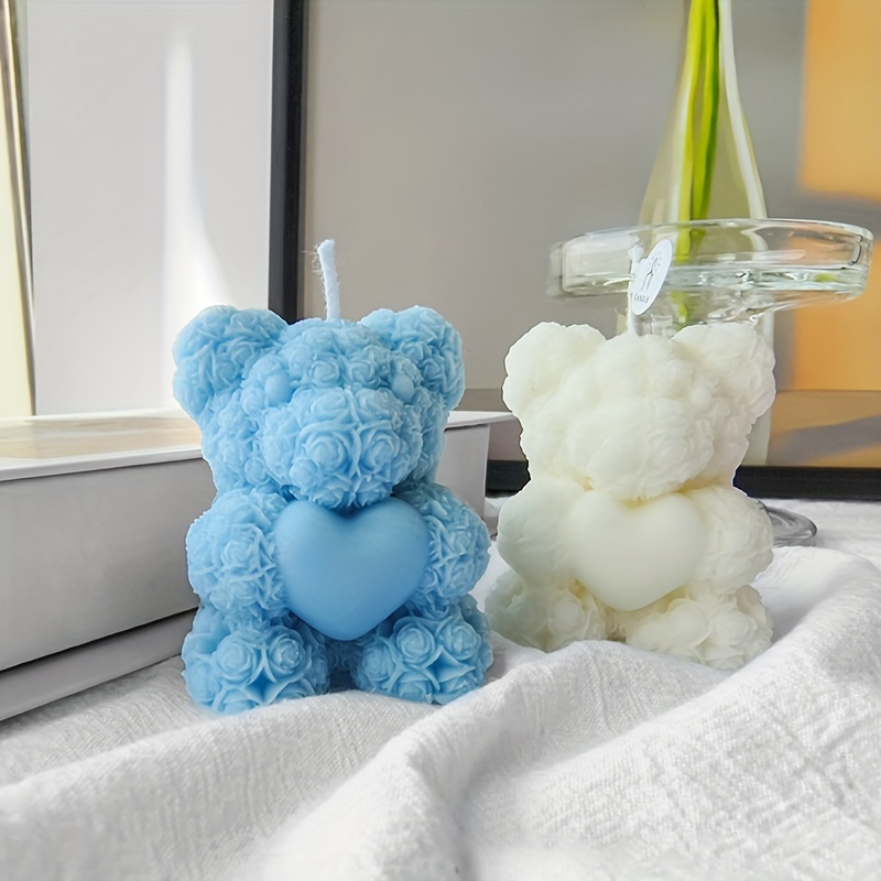 Cute Hug Bear Scented Candle Silicone Mold Christmas - Temu