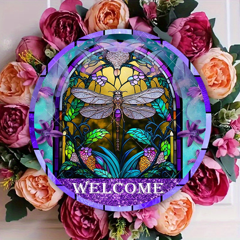 

1pc Aluminum Metal Sign, Creative Dragonfly Metal Sign Decor, Home Decor, Wall Decoration