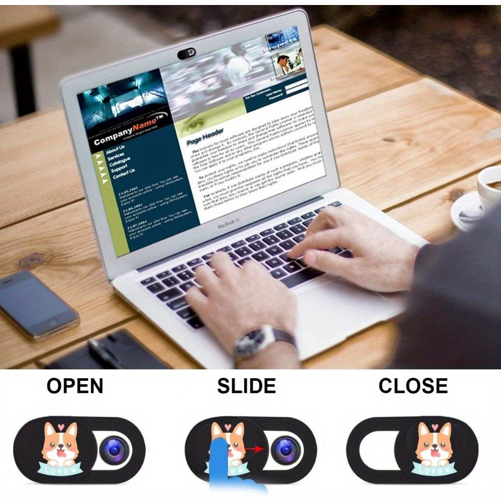 Webcam Cover Slide, Ultra Thin Round Hole Laptop Camera Cover Slide Blocker  for Computer MacBook Pro iMac PC Tablet Notebook Surface Pro Echo Show