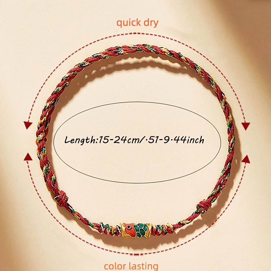 Adjustable Knot Lucky Bracelet Red & String Gift