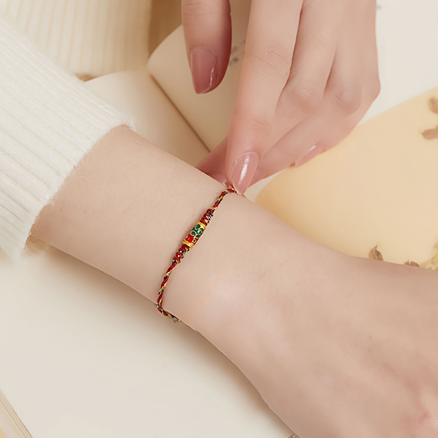 Adjustable Knot Lucky Bracelet Red & String Gift