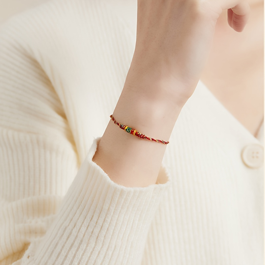 Adjustable Knot Lucky Bracelet Red & String Gift