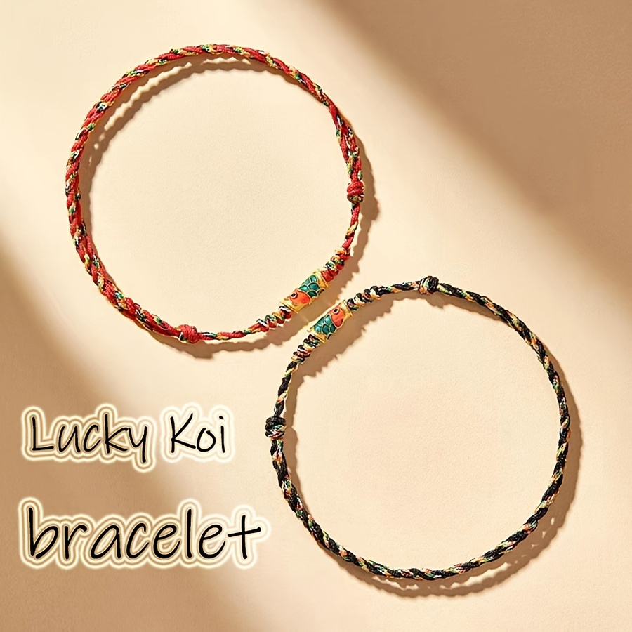 Adjustable Knot Lucky Bracelet Red & String Gift