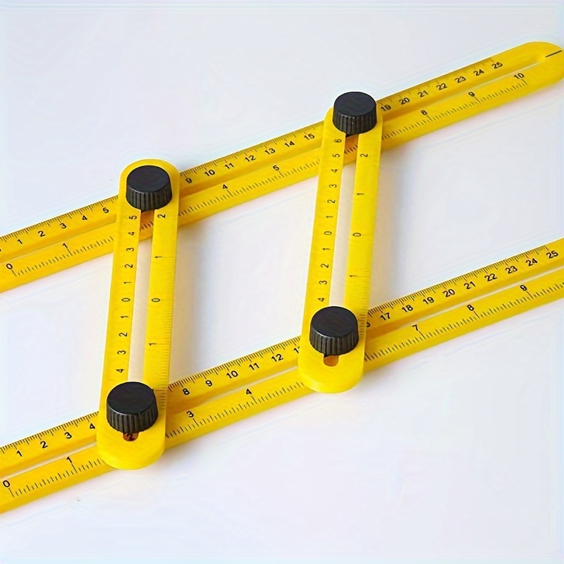 TEMU 4-in-1 -functional Folding Ruler - Measurement Of , Sides & Corners | Durable Plastic Construction