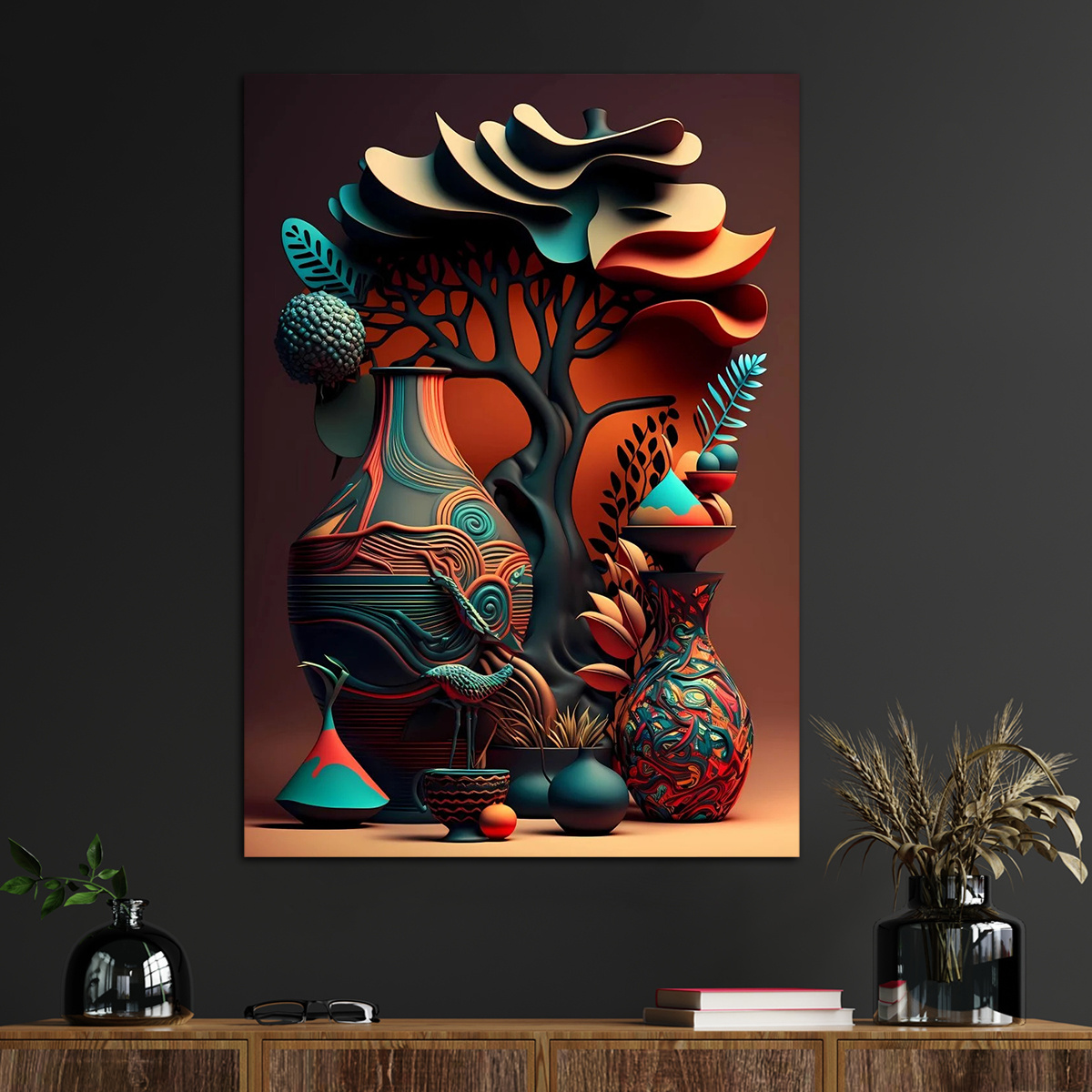

1pc African Art Poster Canvas Wall Art For Home Decor, Abstract 3d Effect Poster Wall Decor High Quality Canvas Prints For Living Room Bedroom Kitchen Office Cafe Decor, Perfect Gift And Decoration