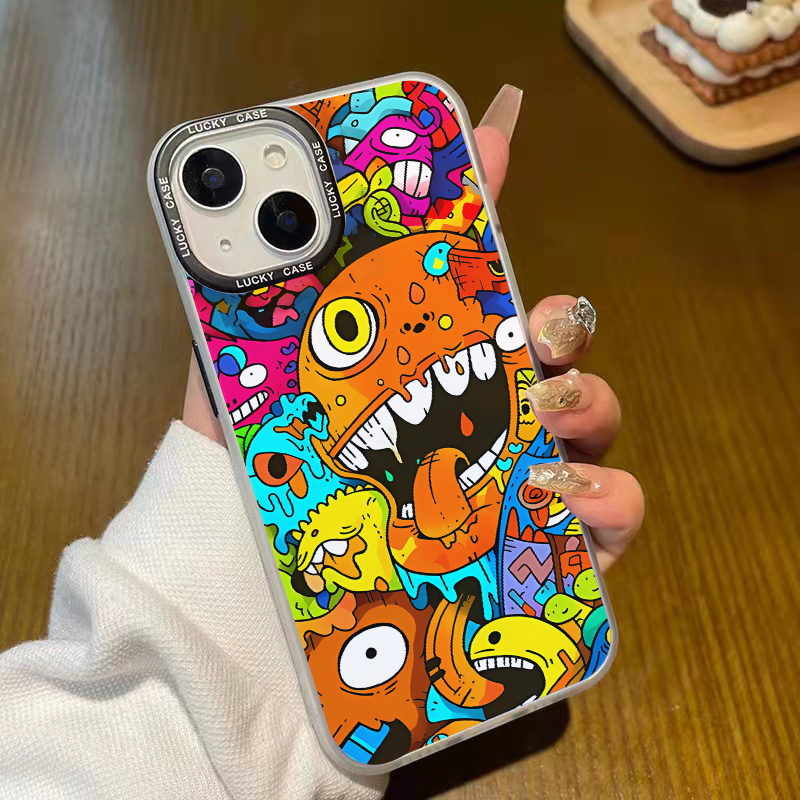 

Colorful Graffiti Comics Print Pictures Full-package Protective Phone Case Suitable For 15/14/13/12/11/xs/xr/x/se2/se3/8/7/pro/max/plus/ultra/promax