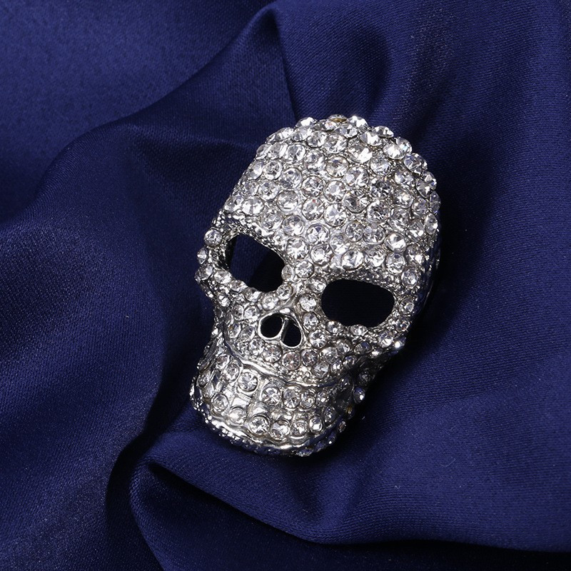 TEMU Diseño , estilo punk de moda, broche de de cristal completo, tendencia, insignias brillantes, ropa, accesorios para bolsos, broches, pinzas