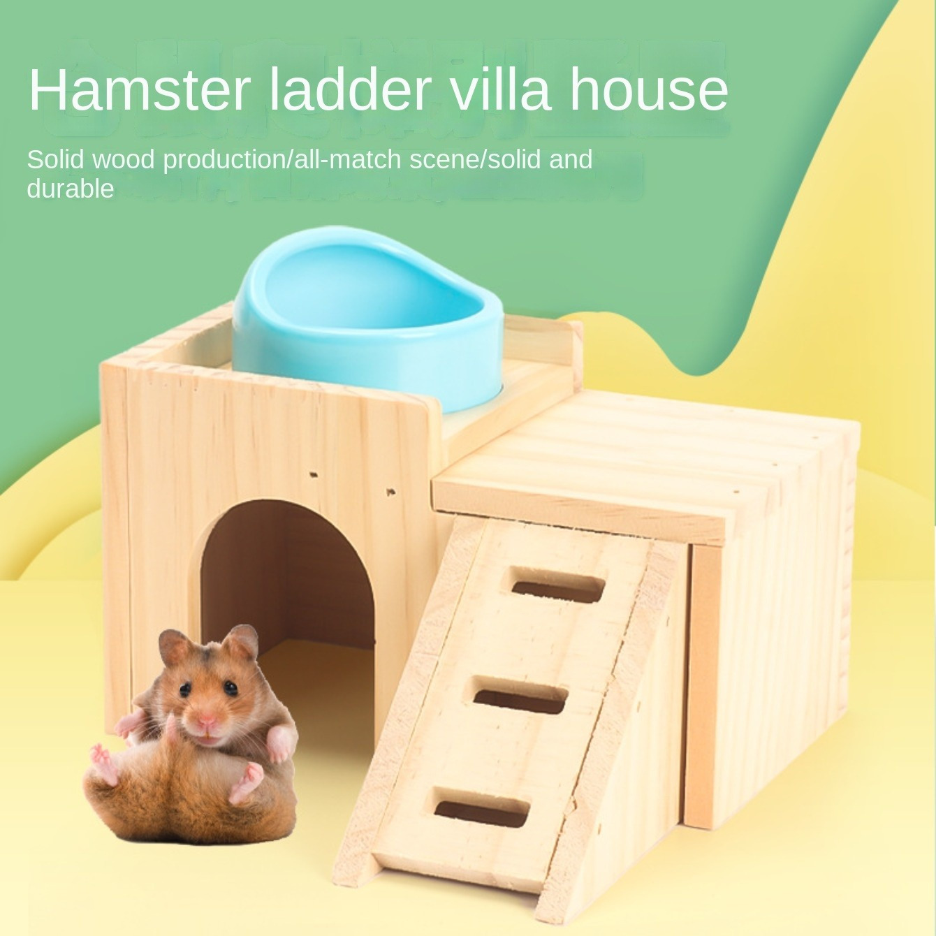 1pc Pet Wooden Diy Hideout House For Hamster Rabbit Small - Temu