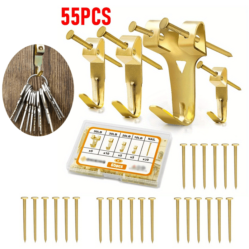 Picture Hangers Hooks Drywall Double Headed Nails Push Pin - Temu United  Kingdom