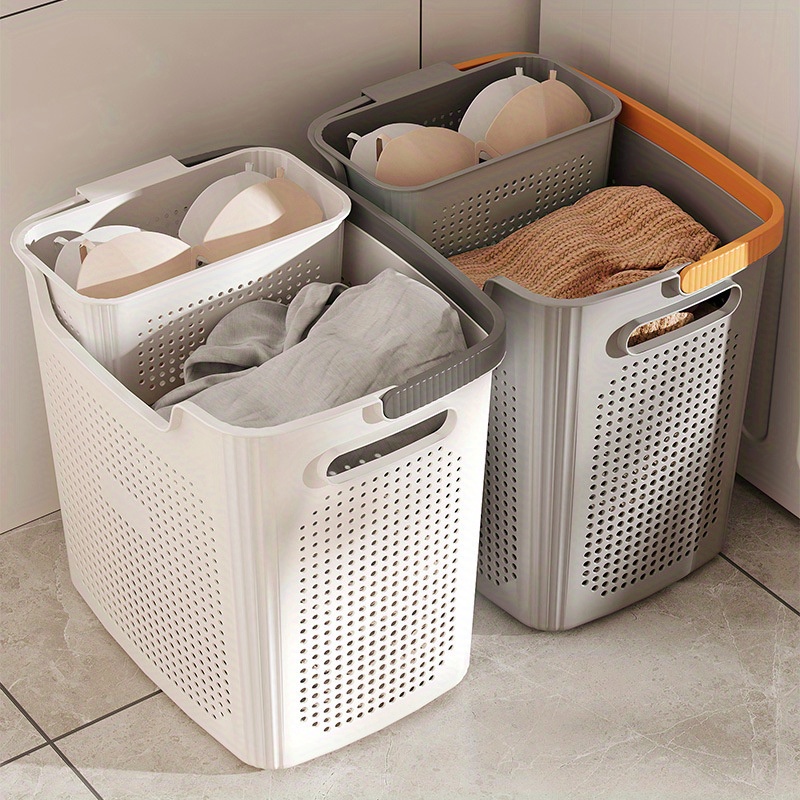  Cesta de ropa sucia, cesta de ropa sucia, cesta de  almacenamiento de ropa, baño plegable montado en la pared, artefacto de ropa,  cesta de lavandería doméstica (PINK) : Hogar y Cocina