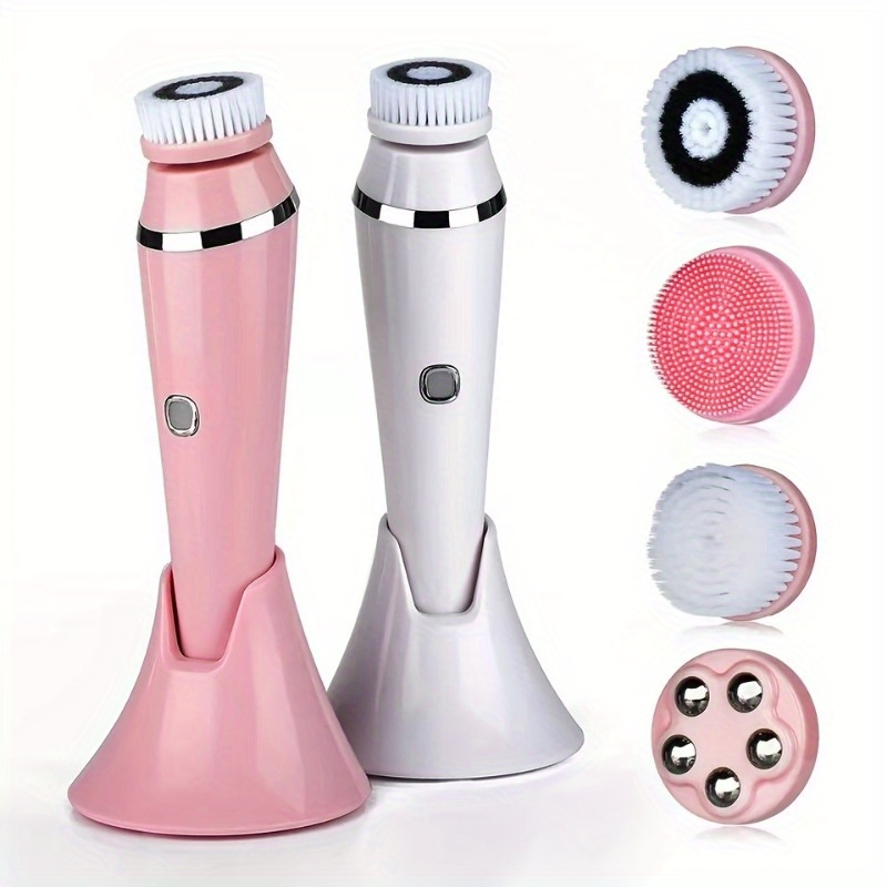 Cepillo limpiador facial eléctrico multifunción, 5 en 1, masajeador de  belleza para el cuidado de la cara, cepillo limpiador giratorio para el  cuerpo