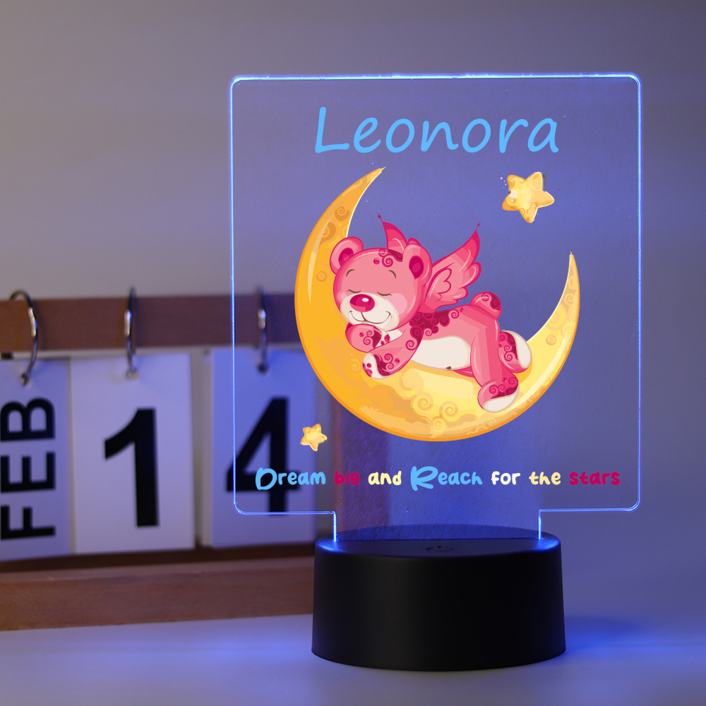 Lampade da notte personalizzabili 3D / Teddy Bear Accessori da scrivania  per bambini Luce notturna Lampada dell'amicizia Luci Lampada per bambini –  i