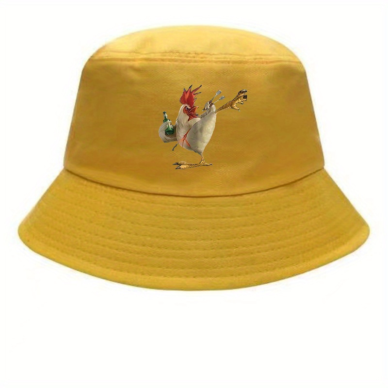 1pza Gorro Sol Cubo Patrón Pollo Kungfu Sombrero Pesca Ala - Temu Mexico