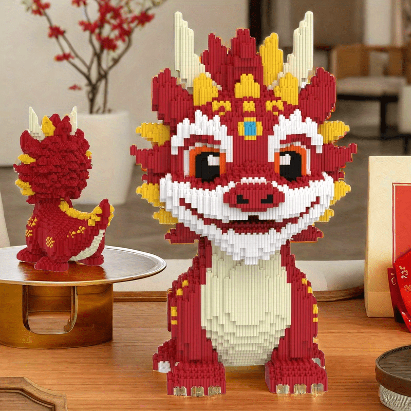 

11322pcs Chinese Dragon Building Blocks Set, Building Block Model Ornaments, Halloween/christmas/thanksgiving, Holiday Gifts