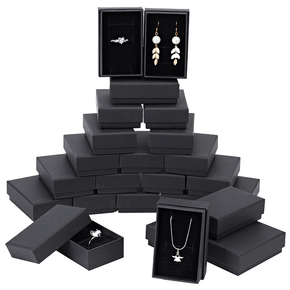  Sdootjewelry Paquete de 100 cajas de regalo pequeñas, cajas de  regalo Kraft a granel de 1.57 x 1.57 x 0.98 pulgadas, cajas de anillo a  granel, cajas de cartón pequeñas para