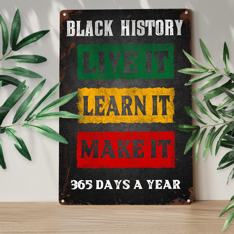

1pc 8x12inch (20x30cm) Aluminum Sign Metal Tin Sign Black History Month Africa Tin Sign Vintage Metal Signs