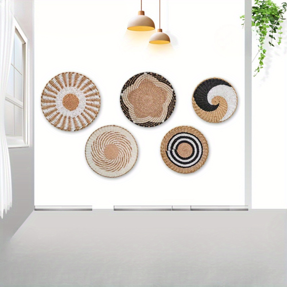 1 Pieza Hecha Mano Paja Decorativa Colgar En Pared Hogar - Temu